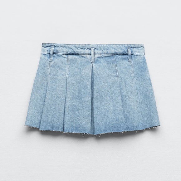 Zara Blue Denim Micro Mini Skirt - Picture 9 of 9